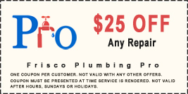 coupon $25 off frisco plumber service call